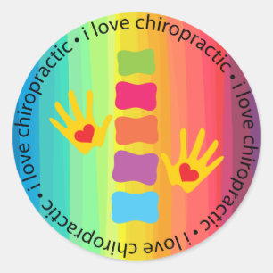 I Love Chiropractic Kids Stickers