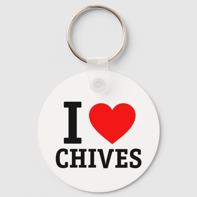 I Love Chives Key Ring (Front)