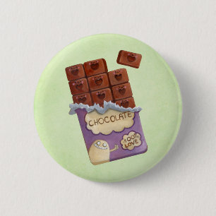 I love Chocolate 6 Cm Round Badge