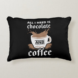 I Love Chocolate And Coffee Decorative Cushion