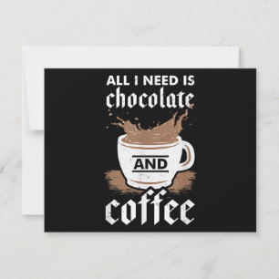 I Love Chocolate And Coffee Holiday Card