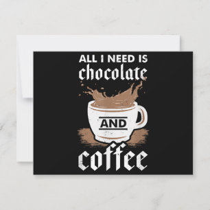 I Love Chocolate And Coffee Invitation