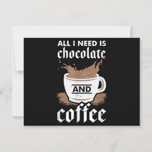 I Love Chocolate And Coffee Postcard