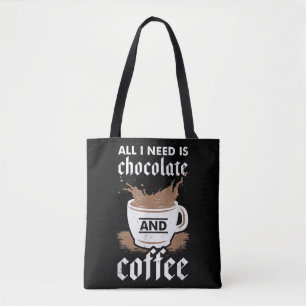 I Love Chocolate And Coffee Tote Bag