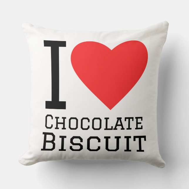 I love chocolate biscuit cushion (Front)
