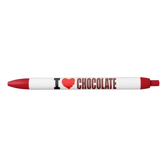 I Love Chocolate Black Ink Pen (Front)