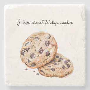 I love chocolate chip cookies   stone coaster