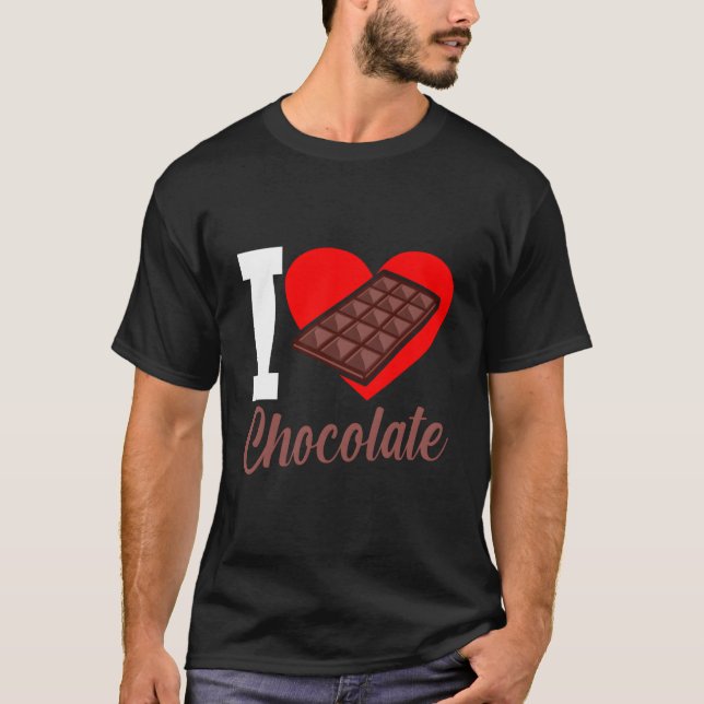I Love Chocolate Chocolates Eater T-Shirt (Front)