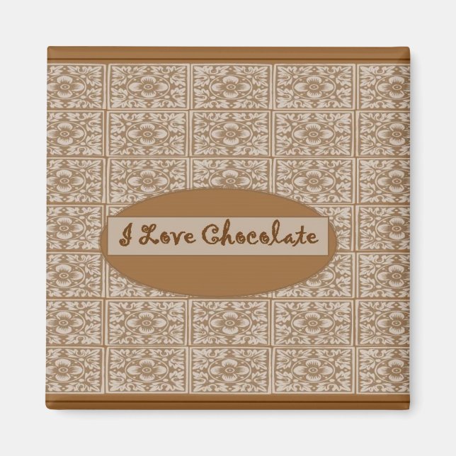 I Love Chocolate Classic Fridge Magnet (Front)