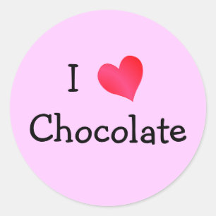 I Love Chocolate Classic Round Sticker