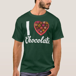 I Love Chocolate Heart Sweet Dark Cocoa Bar Tees