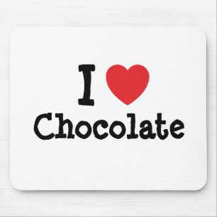 I love Chocolate heart T-Shirt Mouse Mat