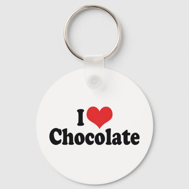 I Love Chocolate Keychain (Front)