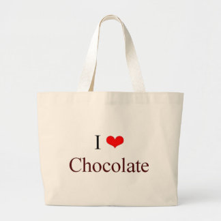 I love chocolate large tote bag