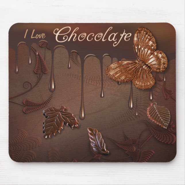 I Love Chocolate Mousepad (Front)