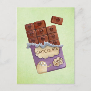 I love Chocolate Postcard