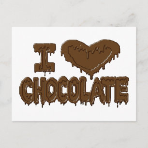 I love chocolate postcard