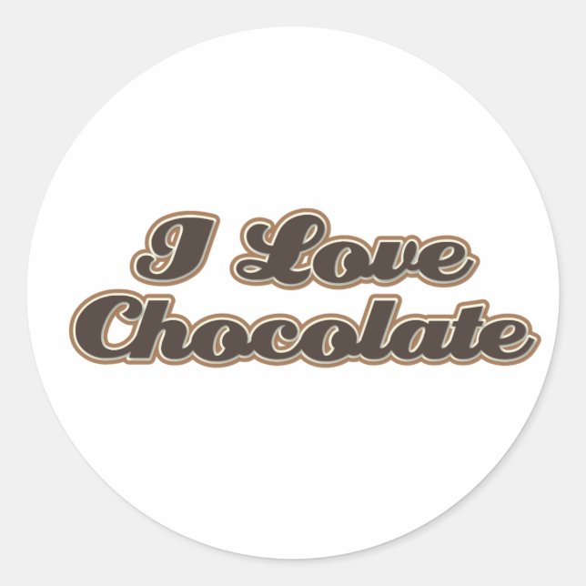 I Love Chocolate Stickers (Front)