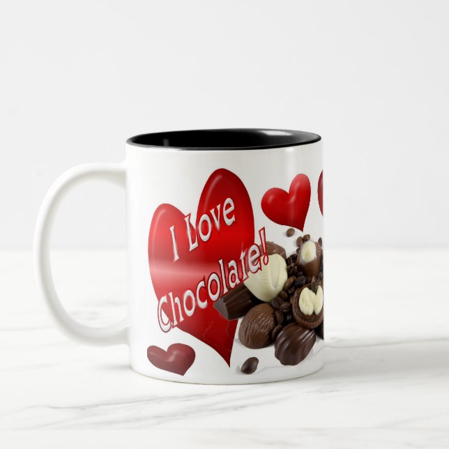 I love Chocolate Two-Tone Coffee Mug (Left)