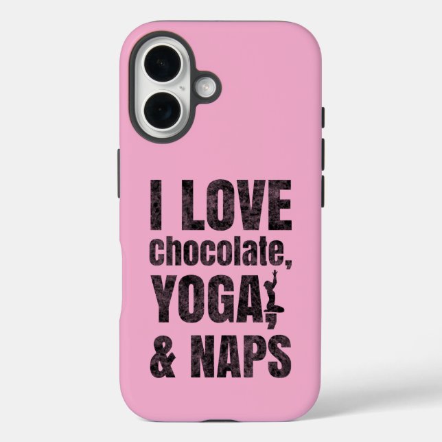 I love Chocolate, Yoga and Naps | iPhone Cases (Back)
