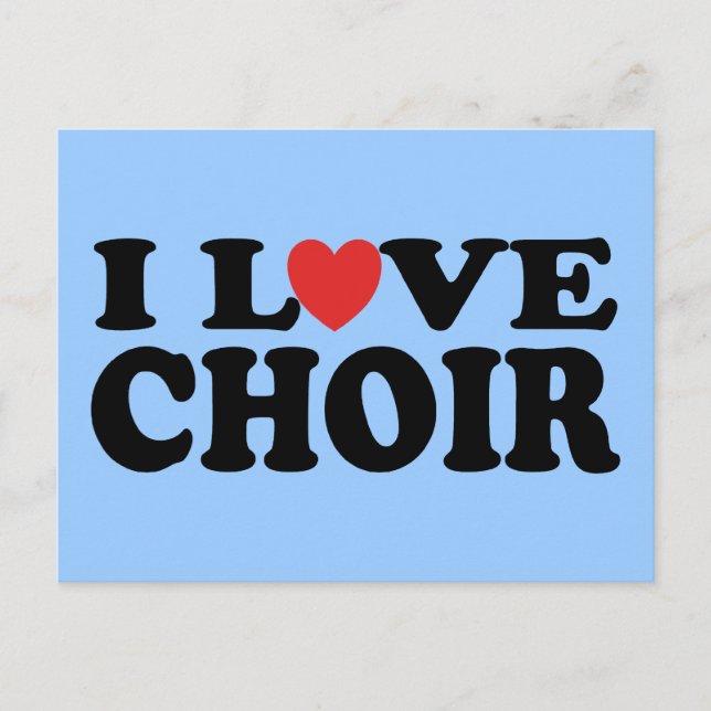 I Love Choir Postcard (Front)