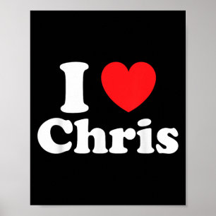 I Love Chris Valentine Sorry Ladies Guys Heart Bel Poster