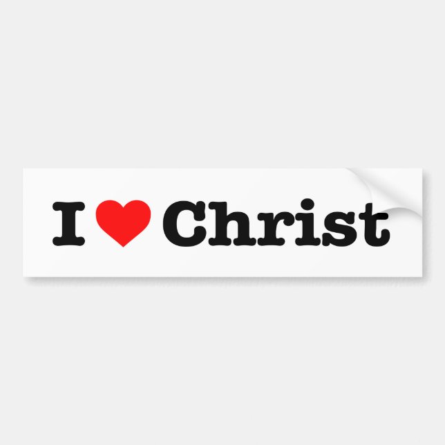 “I LOVE CHRIST” BUMPER STICKER (Front)