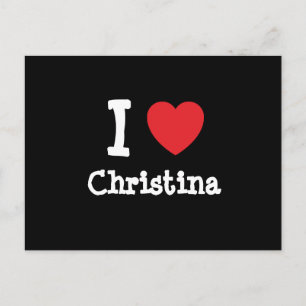 I love Christina heart T-Shirt Postcard