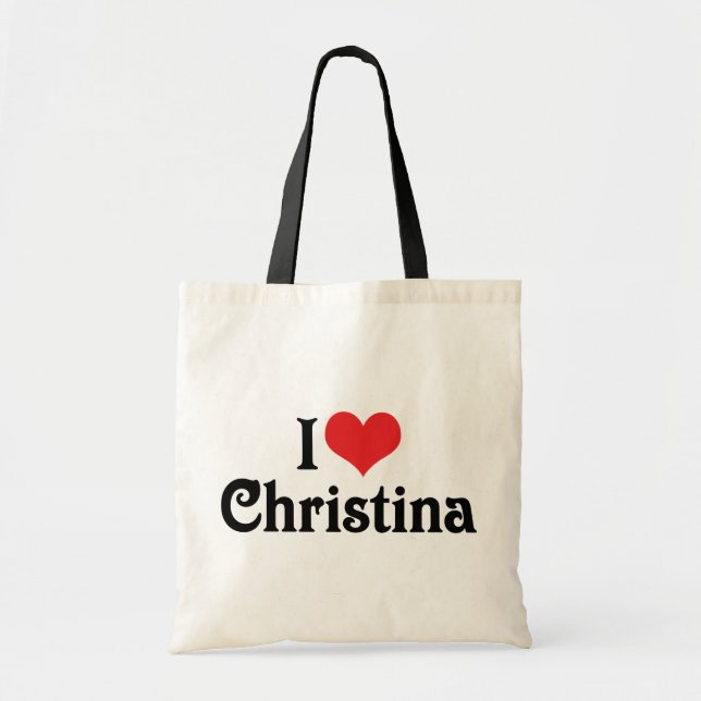 I Love Christina Tote Bag (Front)