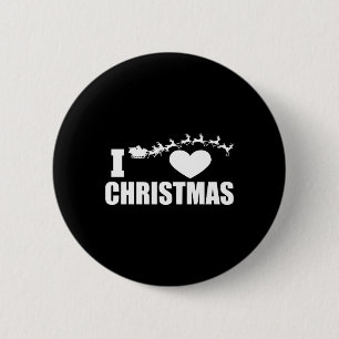 I love Christmas 6 Cm Round Badge