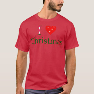 I Love Christmas Candy Cane Heart 221 T-Shirt