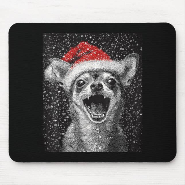 I Love Christmas Chihuahua  Mouse Mat (Front)