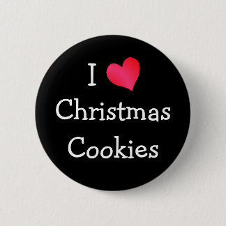 I Love Christmas Cookies 6 Cm Round Badge