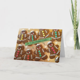 I Love Christmas Cookies - Colorful Gingerbread Card