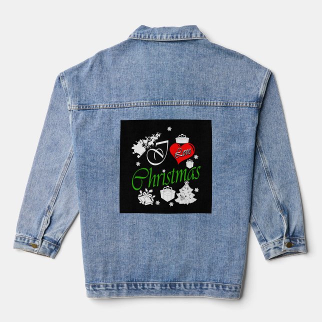 I Love Christmas    Denim Jacket (Back)