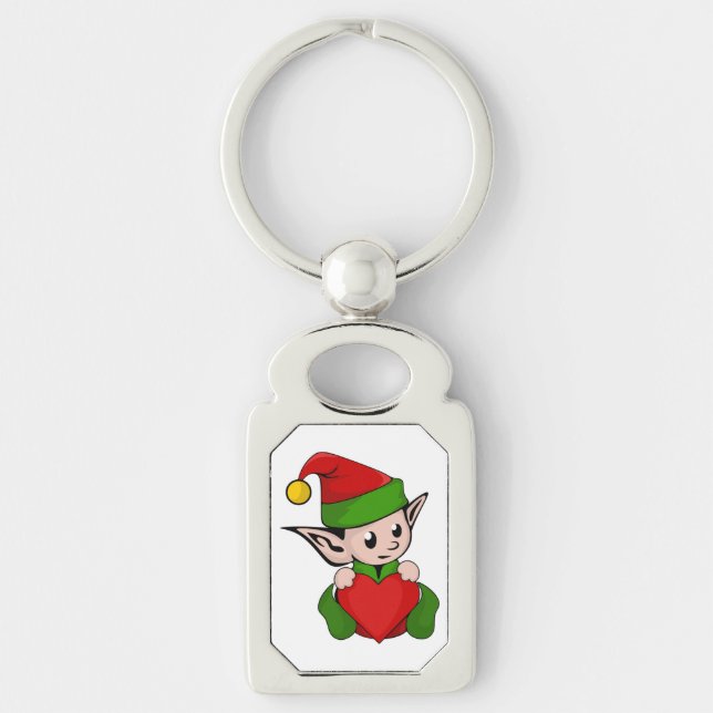 "I LOVE CHRISTMAS" ELF KEY RING (Front)