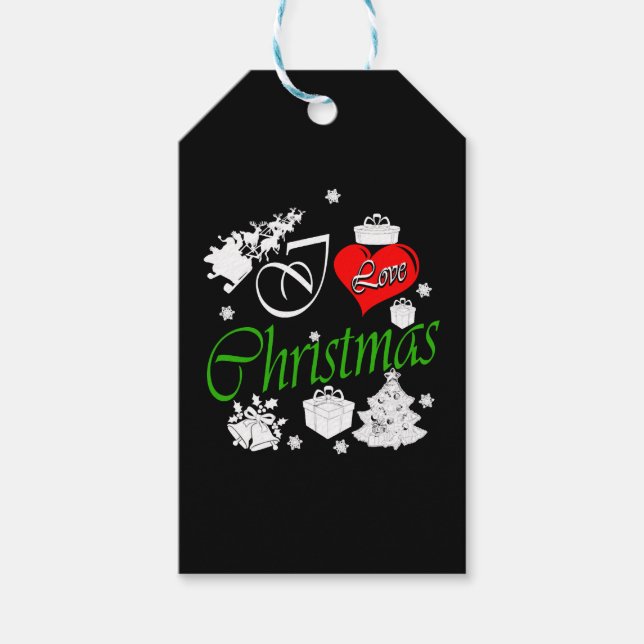 I Love Christmas    Gift Tags (Front)