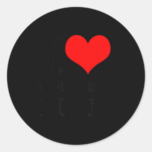 I Love Christmas Music - Funny Christmas Classic Round Sticker