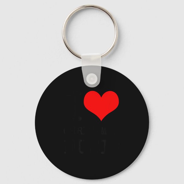 I Love Christmas Music - Funny Christmas  Key Ring (Front)
