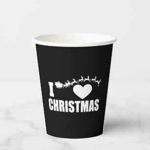 I love Christmas Paper Cups