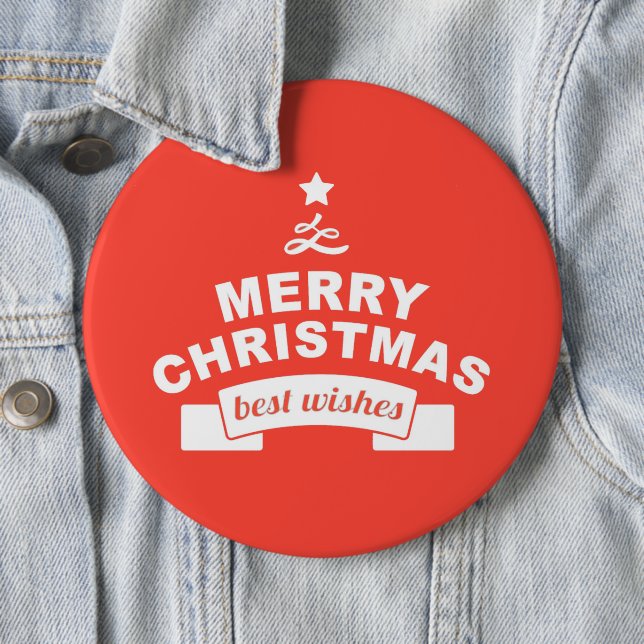 I love Christmas with compassion 6 Cm Round Badge (In Situ)