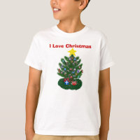 I Love Christmas Yellow Star Tree