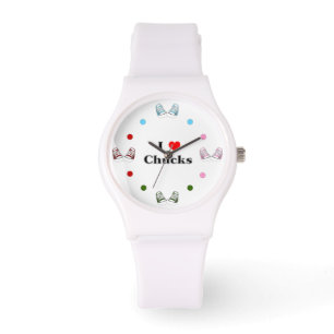 I Love Chucks Watch (white)