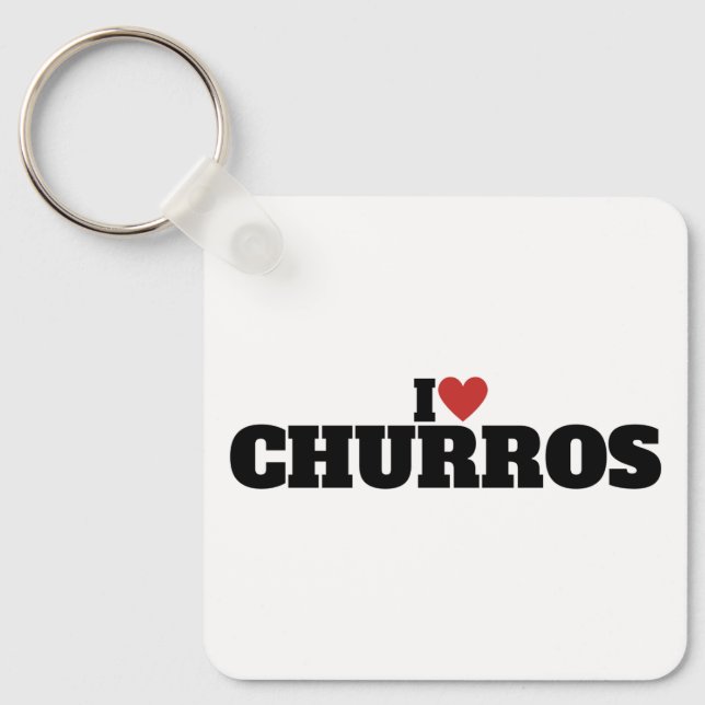 I Love Churros Key Ring (Front)