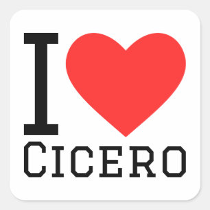 I love Cicero  Square Sticker