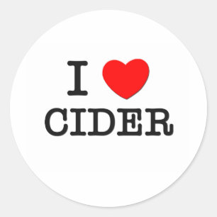 I Love Cider Classic Round Sticker