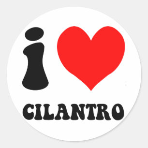 i love cilantro classic round sticker