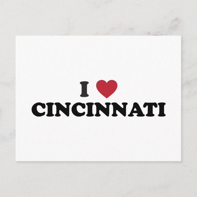 I love Cincinnati Ohio Postcard (Front)