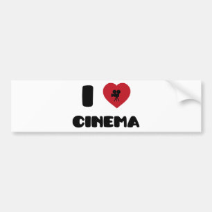 I Love Cinema Bumper Sticker