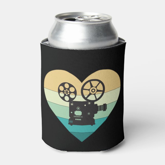 I Love Cinema Retro Movie Projector Can Cooler (Can Front)